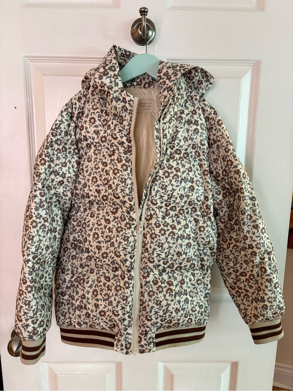 GUC Rylee + Cru Floral Jacket in Cream and Brown (size 10-12)